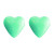 Boucles d'oreilles COEUR D'AMOUR vertes