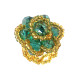 Bague PERLES vert turquoise
