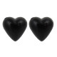 Boucles d'oreilles COEUR D'AMOUR noires