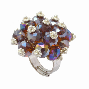 Bague BOUQUET marron