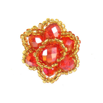 Bague PERLES rouge
