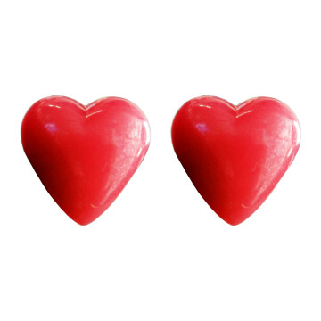 Boucles d'oreilles COEUR D'AMOUR rouges