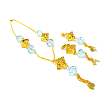 Collier et boucles d'oreilles plaqué or SHEERAZADE