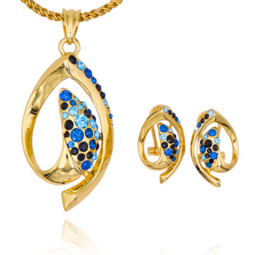 Collier et boucles d'oreilles plaqué or SOUFFLE D'AMOUR