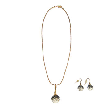 Collier et boucles d'oreilles plaqué or SOMPTUEUX