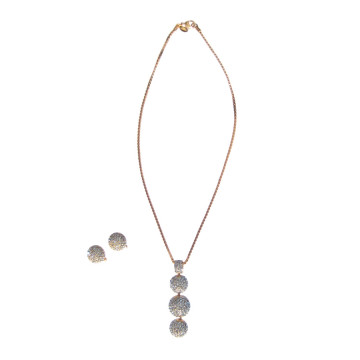 Collier et boucles d'oreilles plaqué or ATTIRANCE