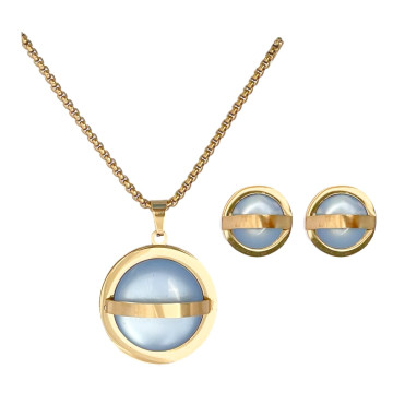 Collier et boucles d'oreilles plaqué or VENUS