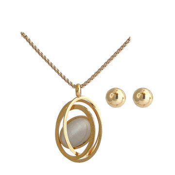 Collier et boucles d'oreilles plaqué or VALENCIA