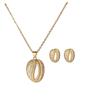 Collier et boucles d'oreilles plaqué or CAURI