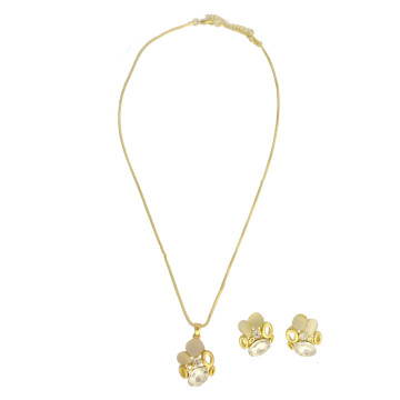 Collier et boucles d'oreilles plaqué or PAULA