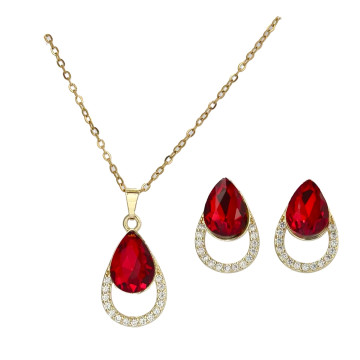 Collier et boucles d'oreilles plaqué or LA PASSION